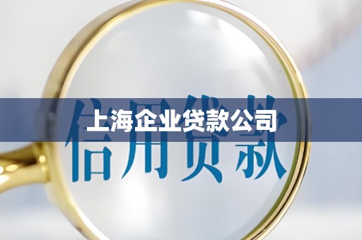 上海企业贷款公司